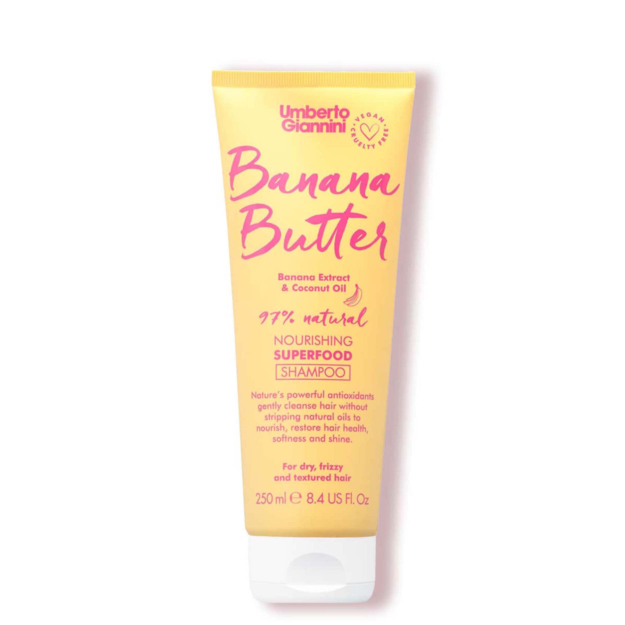 Banana Butter Nourishing Superfood Shampoo, Vegan & Cruelty Free Moisturising Formula for Dry, Textured or Frizzy Hair