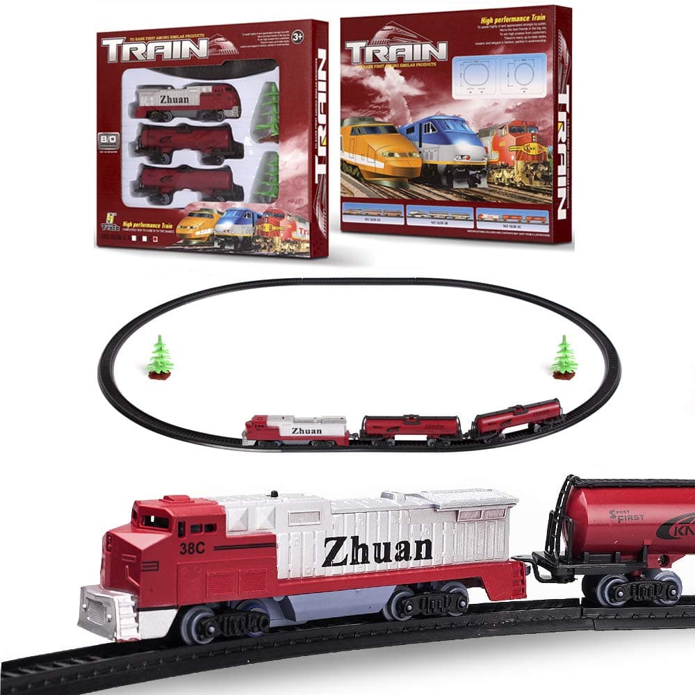 FENFA Mini Red Freight Train Set Electric Toys