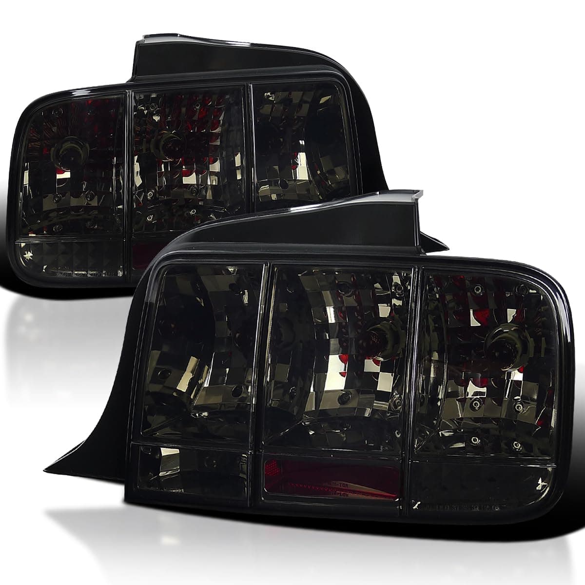 SPEC-D TUNING Smoke Sequential Tail Lights Compatible with 2005-2009 Ford Mustang, Left + Right Pair Assembly