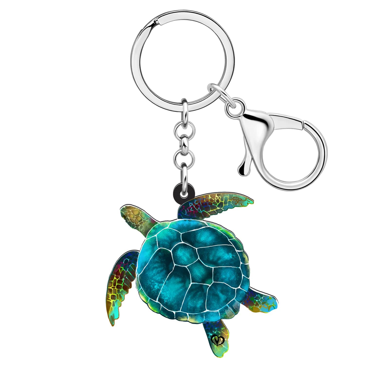 Acrylic Ocean Animals Keychains Shark Crab Whale Turtle Car Key Ring Gifts for Women Girls Purse Charms Decor