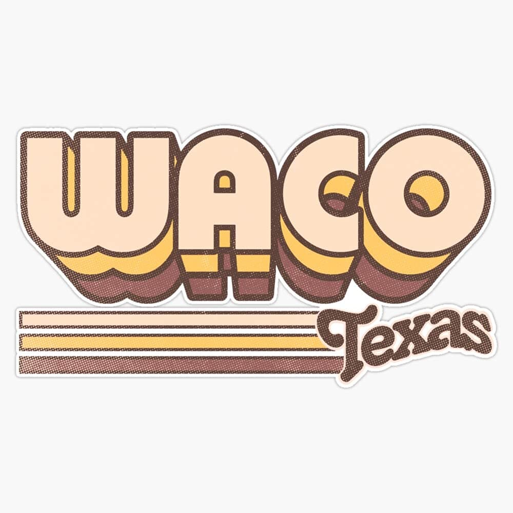 Waco, Tx | City Stripes Vinyl Decal Wall Laptop Bumper Sticker 5"