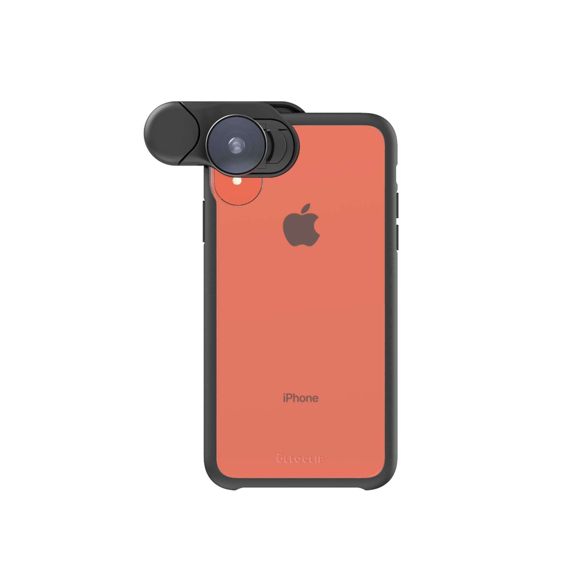 Olloclip - Slim Case for iPhone XR, Compatible with HD Camera Lenses and Objectives for Smartphone, Bumper with Reinforced, Shockproof & Drop Absorption Corners, High Protection - Transparent/Black