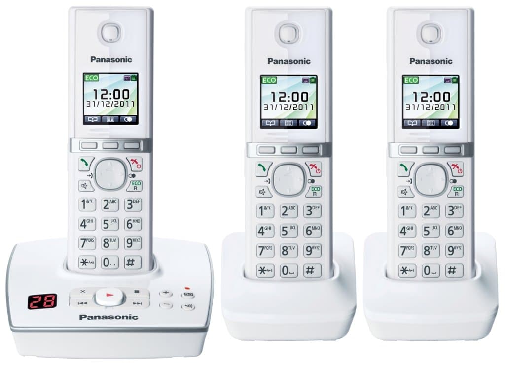 Panasonic KX-TG8063 TRIO Cordless Phone with Answering Machine ( DECT,Hands Free Functionality )-White