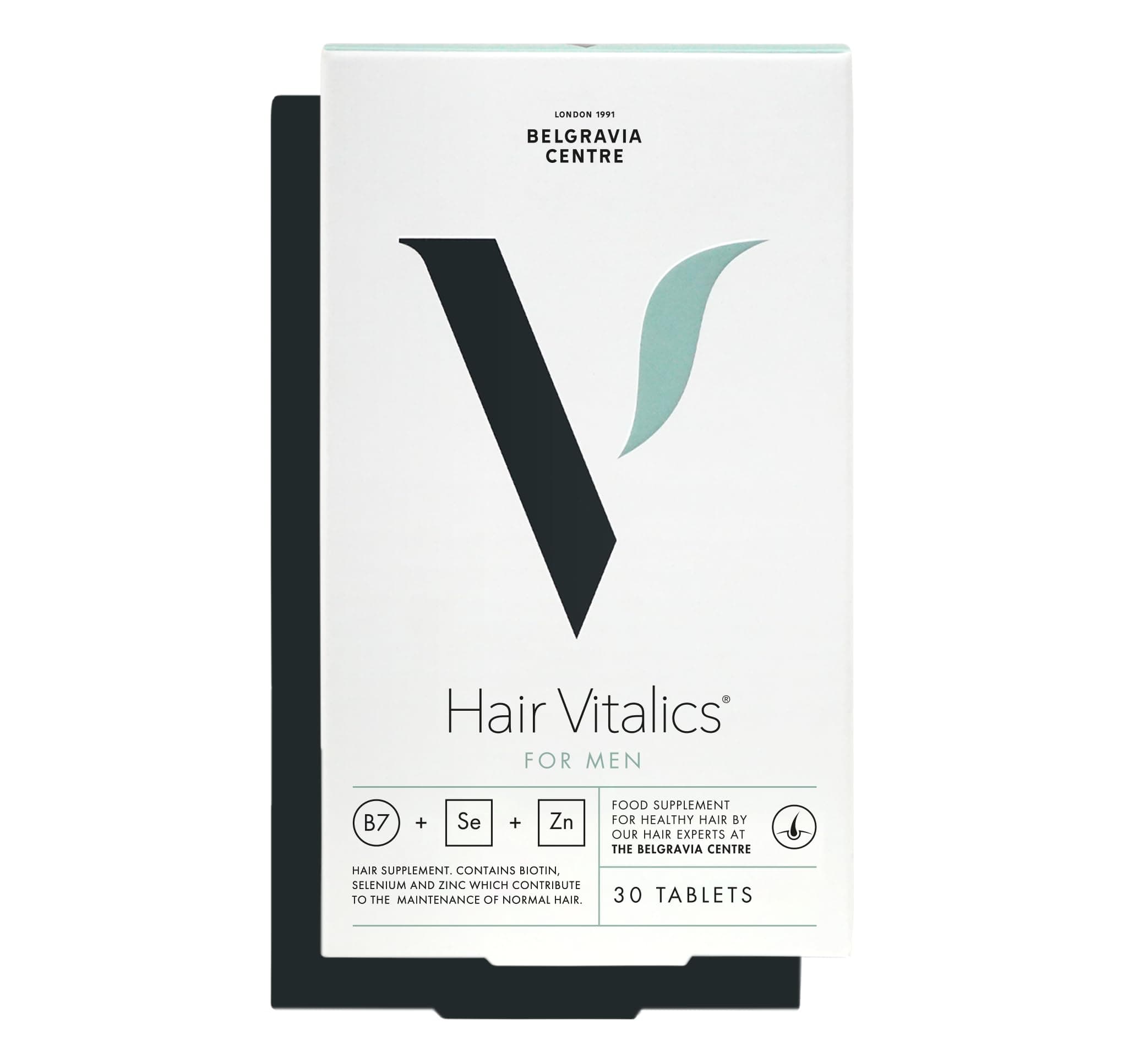 for Men (1 Month) - Hair Growth Supplement from The Belgravia Centre - The UK's Leading Hair Loss Clinic | Containing Pumpkin Seed Extract, Biotin, Zinc, Selenium and More