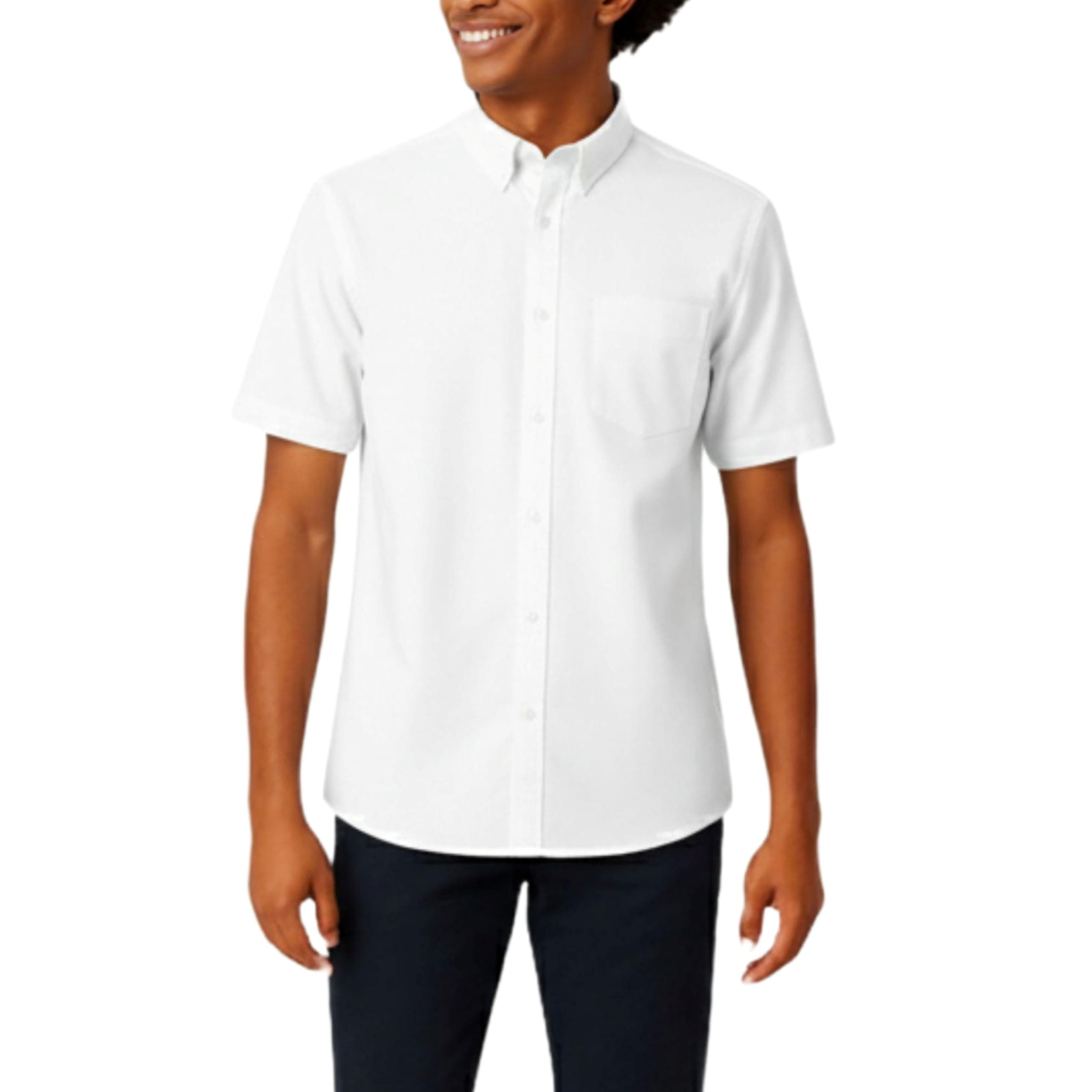 Boys Short Sleeve Classic Poplin Dress Shirt