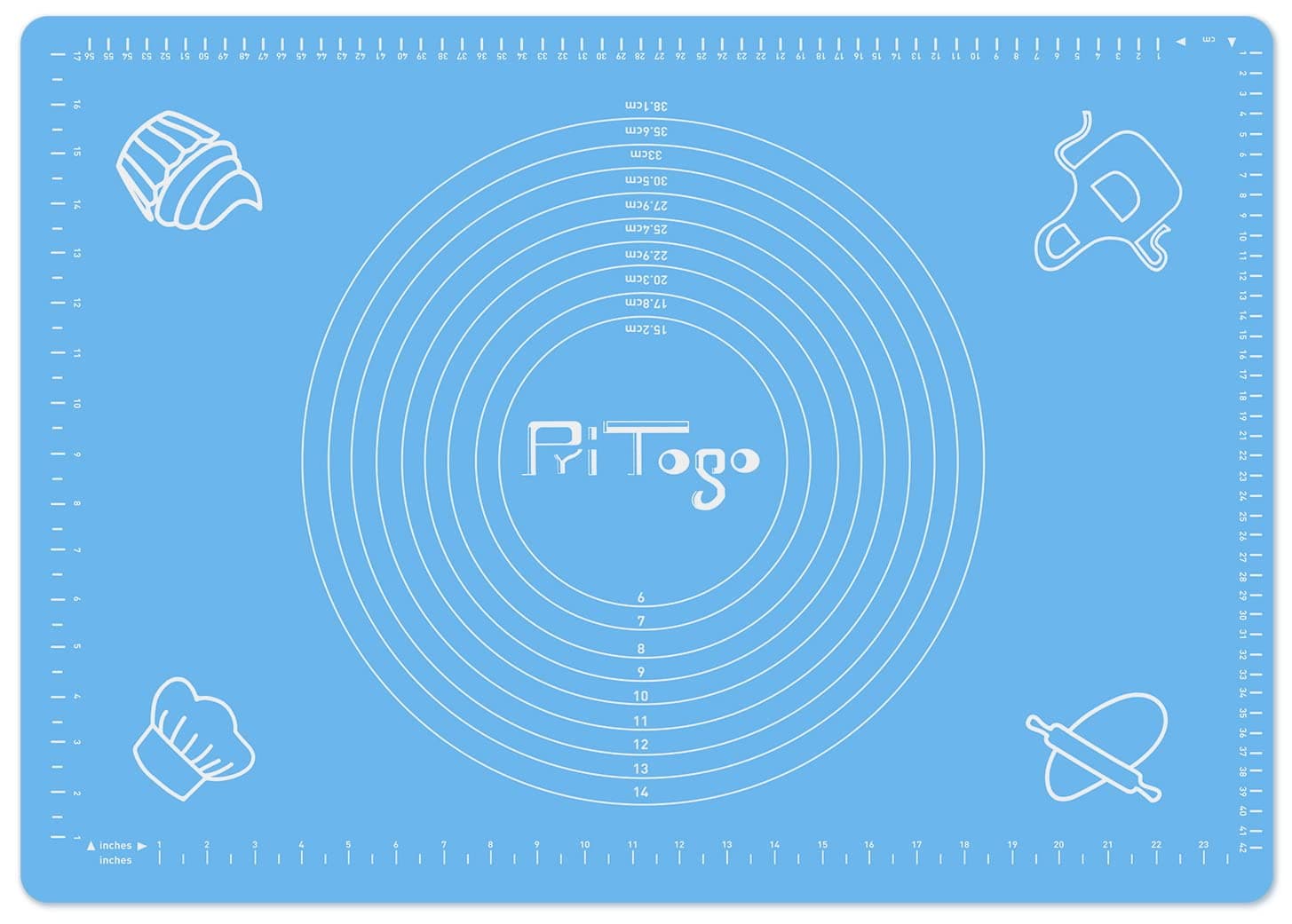 Seifenprofis mat roll, back mat, XXL, 65 x 45 cm, blue, silicone