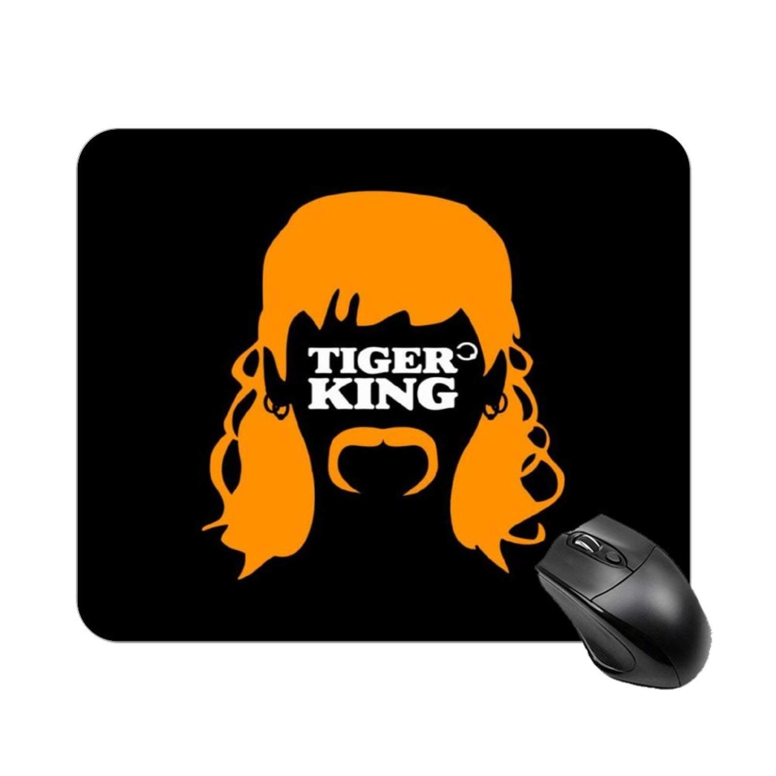 Tiger King Joe Exotic Hair Silhouette High-Speed Non-Slip Gaming Table mat, Office Square Rubber Base Mouse pad, Customized Small Desk mat