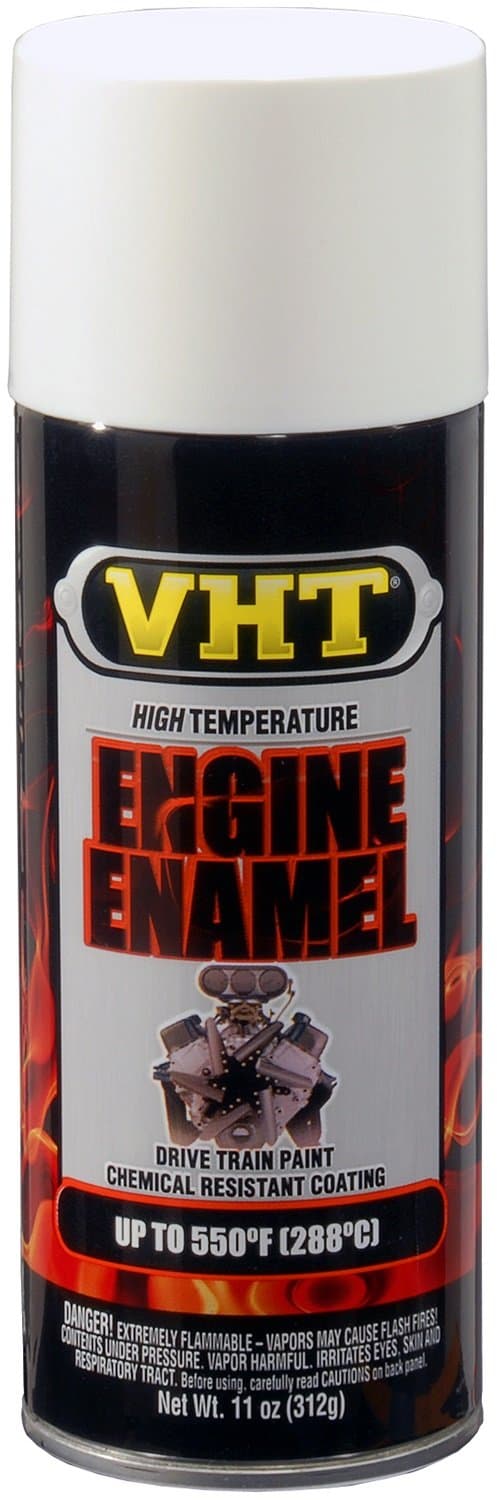 VHT SP129 550° Engine Enamel High Heat Spray Paint – Gloss White – 11 oz. Aerosol Can