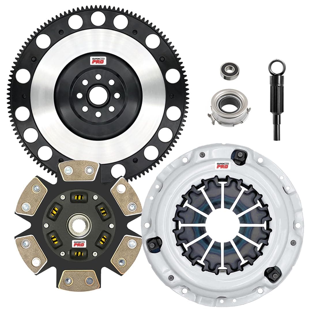 ClutchMaxPRO Performance Stage 3 Clutch Kit with Chromoly Flywheel Compatible with 2013-2016 Scion FR-S 2013-2020 Subaru BR-Z FA20 2017-2020 Toyota 86 4U-GSE 6-speed (CP16089HDCLSF-ST3)