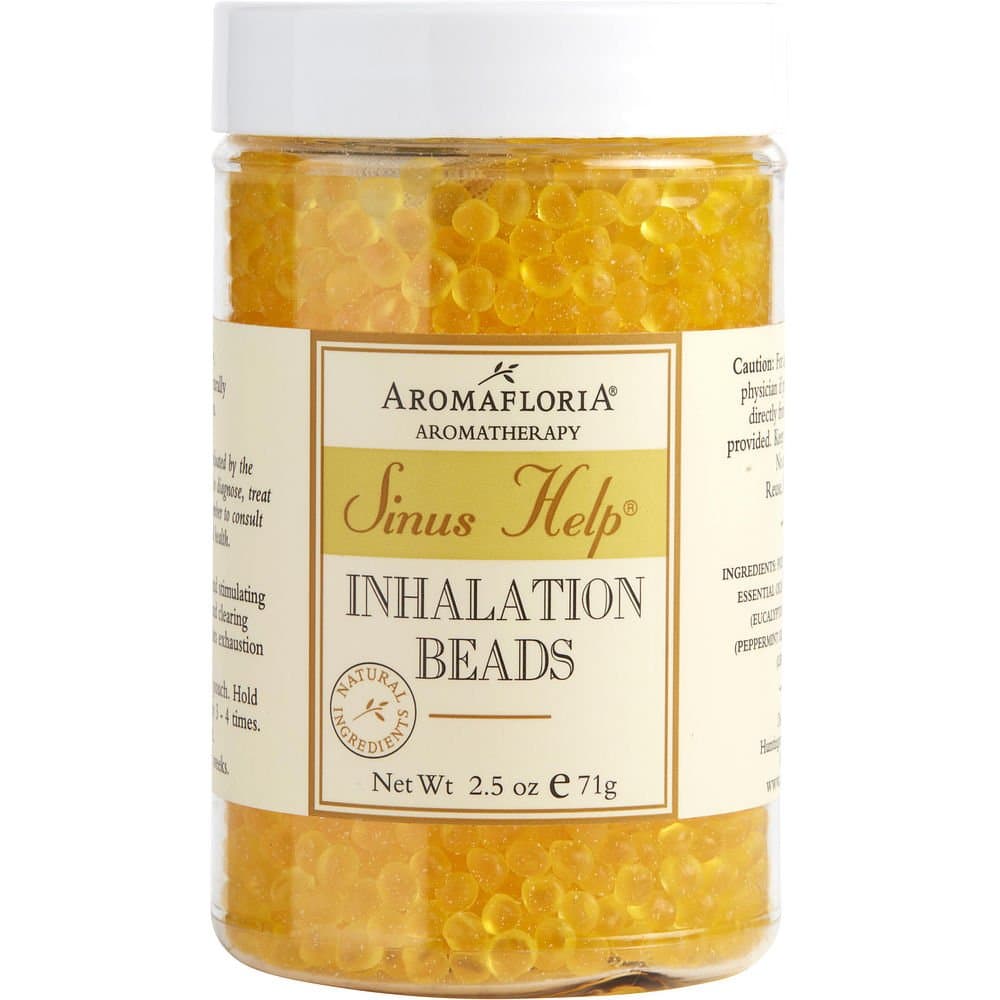 SINUS HELP by Aromafloria INHALATION BEADS 2.5 OZ BLEND OF EUCALYPTUS, PEPPER... (Package of 2 )