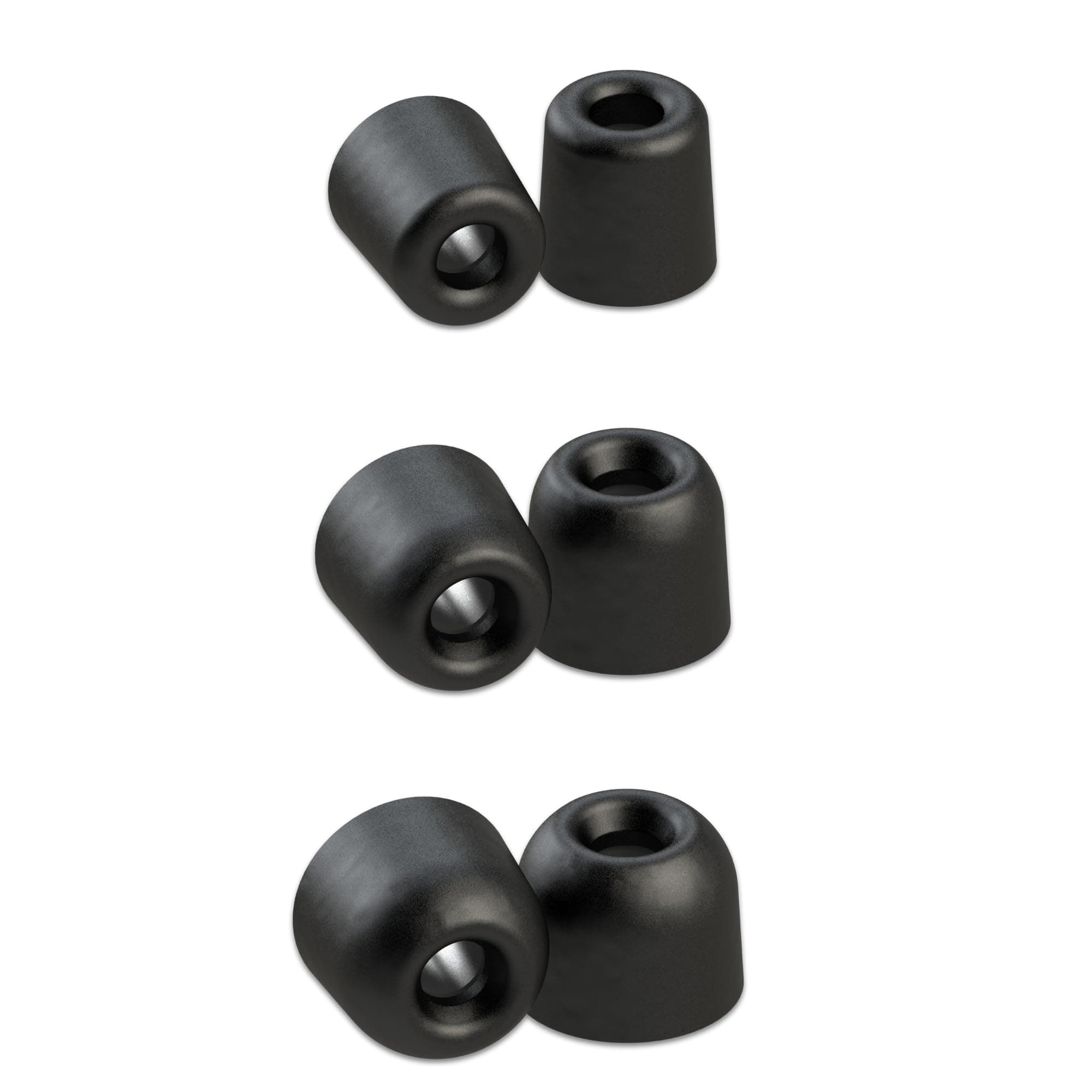 167 Core Series | Memory Foam Replacement IEM Ear Tips for Sennheiser Wired Devices & More | Superior Noise Isolation, Ultimate Comfort, Secure Fit | Black (S/M/L) (3 Pairs)