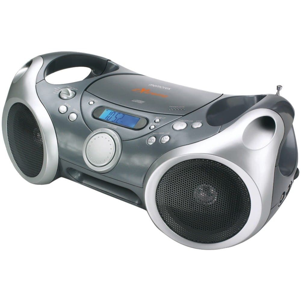 Memorex Sport CD/MP3 portable Boombox with AM/FM Radio and Digital Display/ AUX input