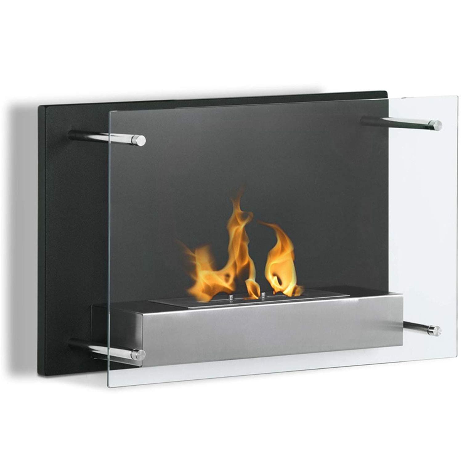 Elite Flame Milan Ventless Bio Ethanol Wall Mounted Fireplace