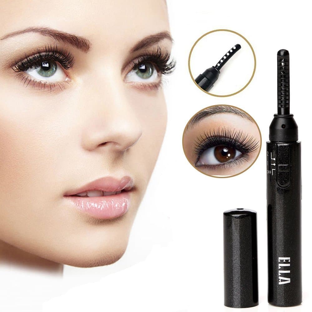 Heated Eyelash Curler, Ouyulong Mini Portable Electronic Compact Makeup Eye Lash Brush Curling Tool, Long Lasting