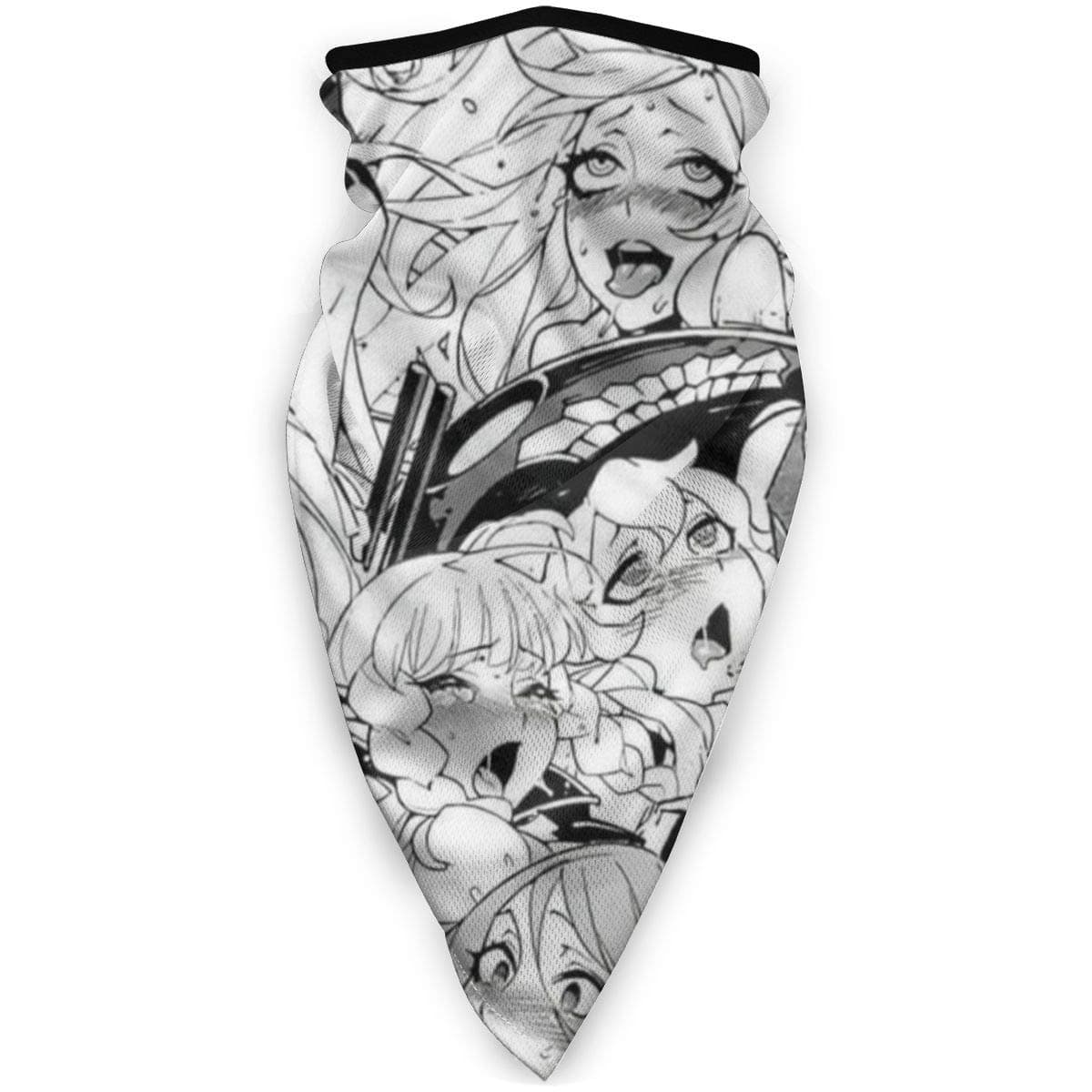 Ahegao Seamless Face Mask Bandanas,Outdoor Face Mask for Raves, Music Festivals, Dust, Multipurpose