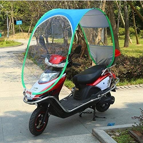 KWAN Motorcycle Canopy Motorbike Roof Motor Bicycle Sun Visor Shade Tent Umbrella Windshield (Blue)