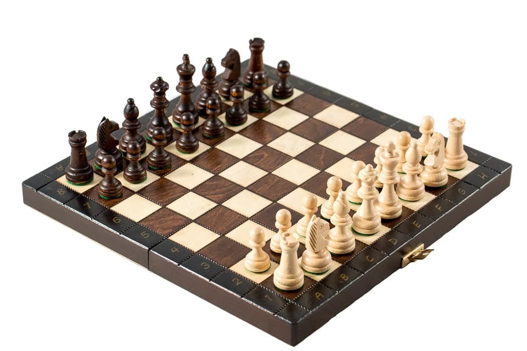 Tournament 65 Hand Crafted Wooden Chess Set Folding Board 12" 30cm x 30cm