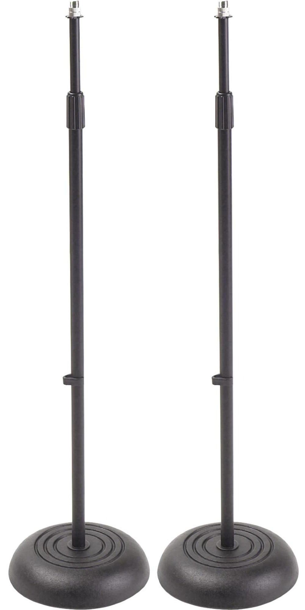 Proline MS235BK Round Base Mic Stand 2 Pack Black