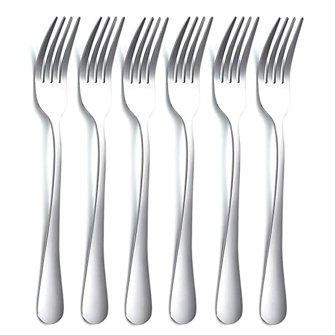 Dinner Forks 6 Pieces, Stainless Steel 20cm Table Forks Cutlery Forks Set, Silverware Set, Dishwasher Safe.