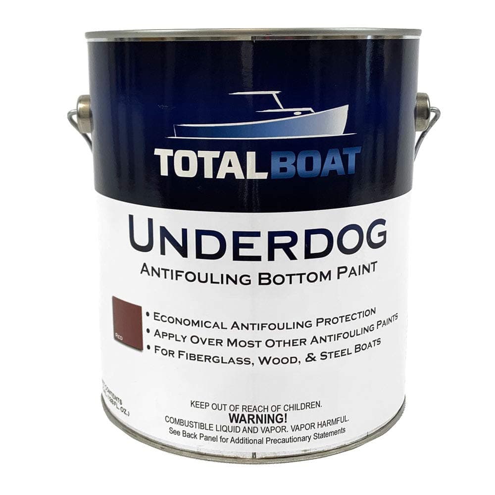 Underdog Marine Antifouling Bottom Paint for Fiberglass, Wood and Steel Boats (Red, Gallon)