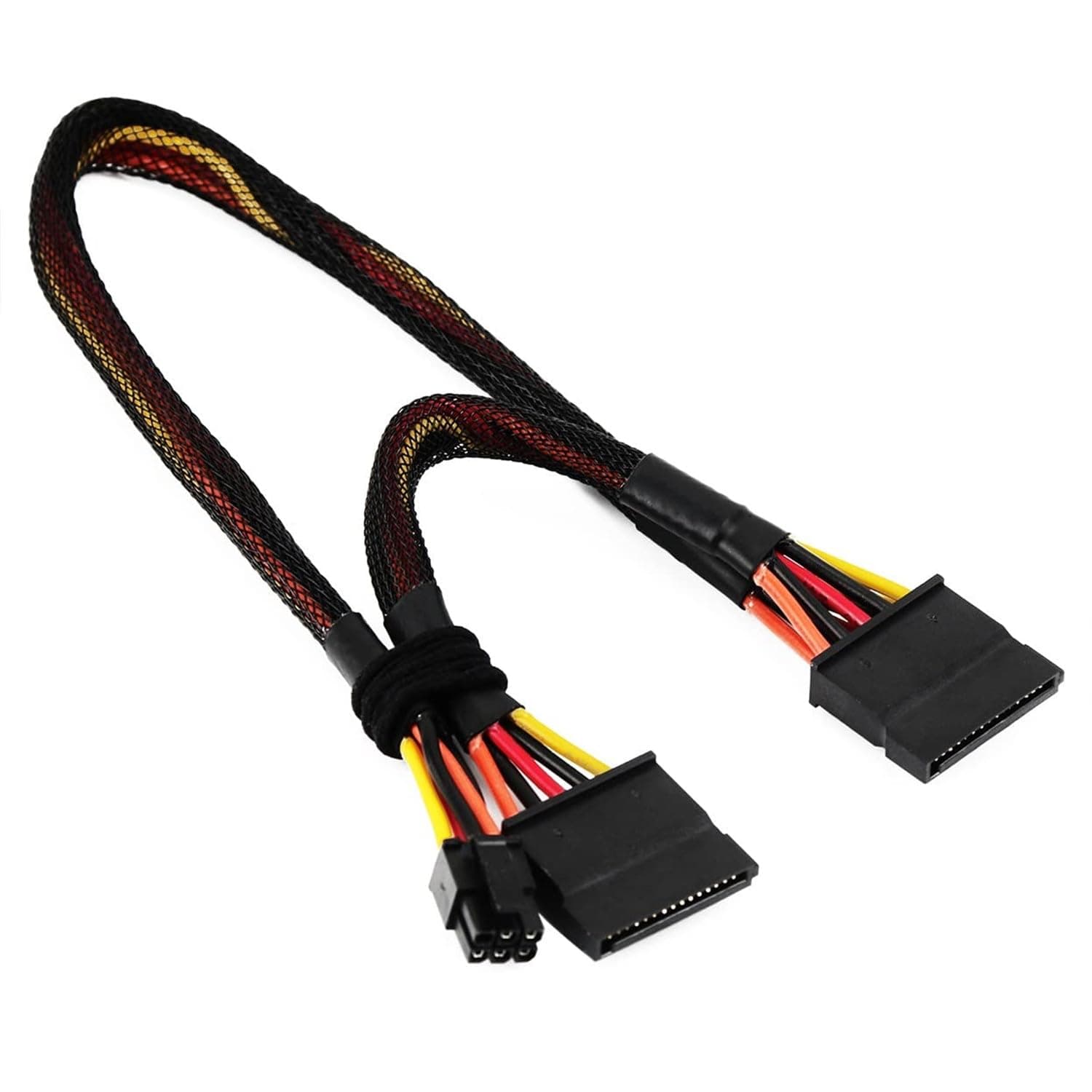 ALINNA GRLRCR SATA 15 Pin x2 to Mini 6 Pin ATX Cord Compatible with Dell Inspiron 3653 3650 HDD SATA Power Cable 12inch/30cm