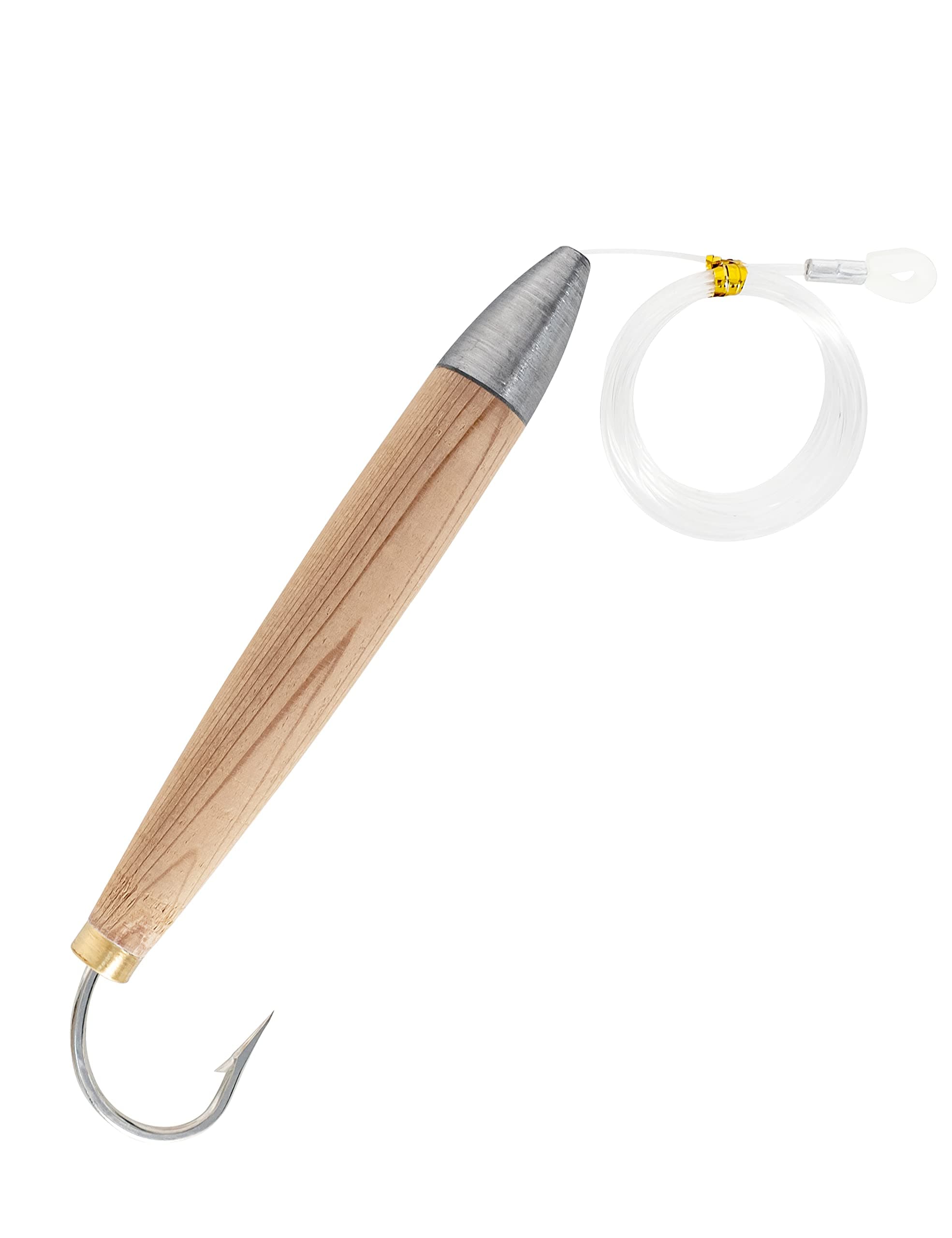 BLUEWING4”/6”/8” Cedar Plug 2pcs Fishing Plugs Wood Lure Natural Cedar Fully for Catching Tuna, Marlin and Other Carnivorous Fish