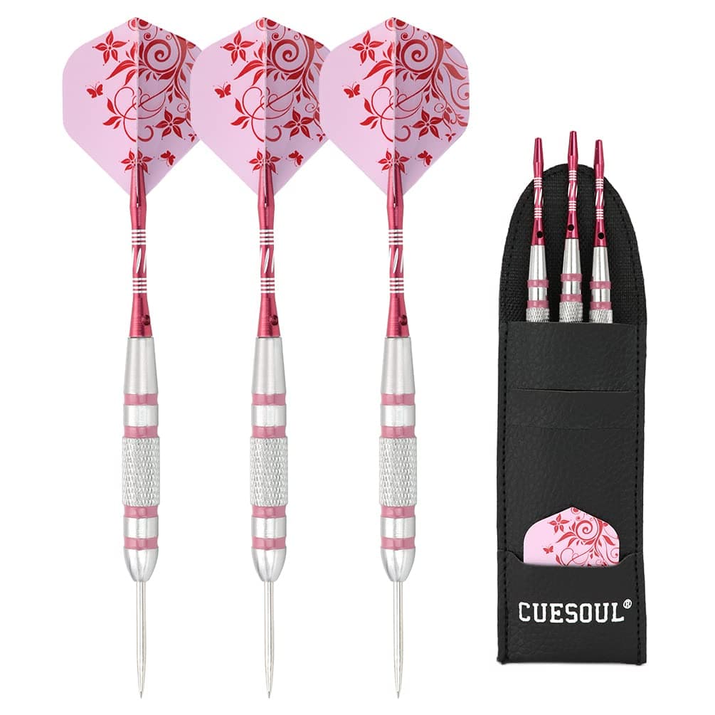 Steel Tip Darts Set 21/22/23 Grams With Durable Aluminum Shafts 3 pcs Dart Flights Dart Bag/Case