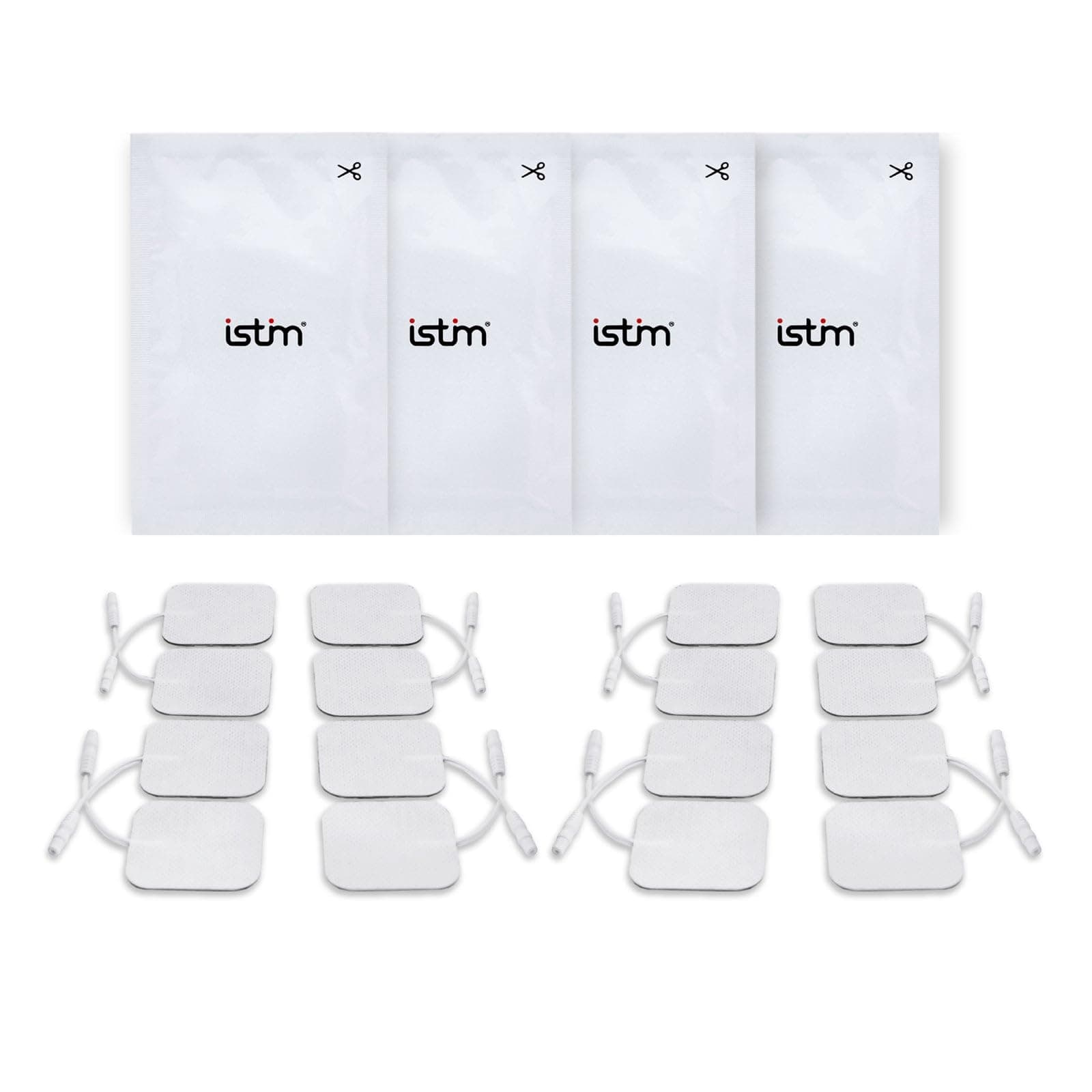 iSTIM Super Soft 2"x2" TENS Unit Electrodes for TENS Massage EMS - 100% Japanese Gel (2"x2"-16 Pieces)