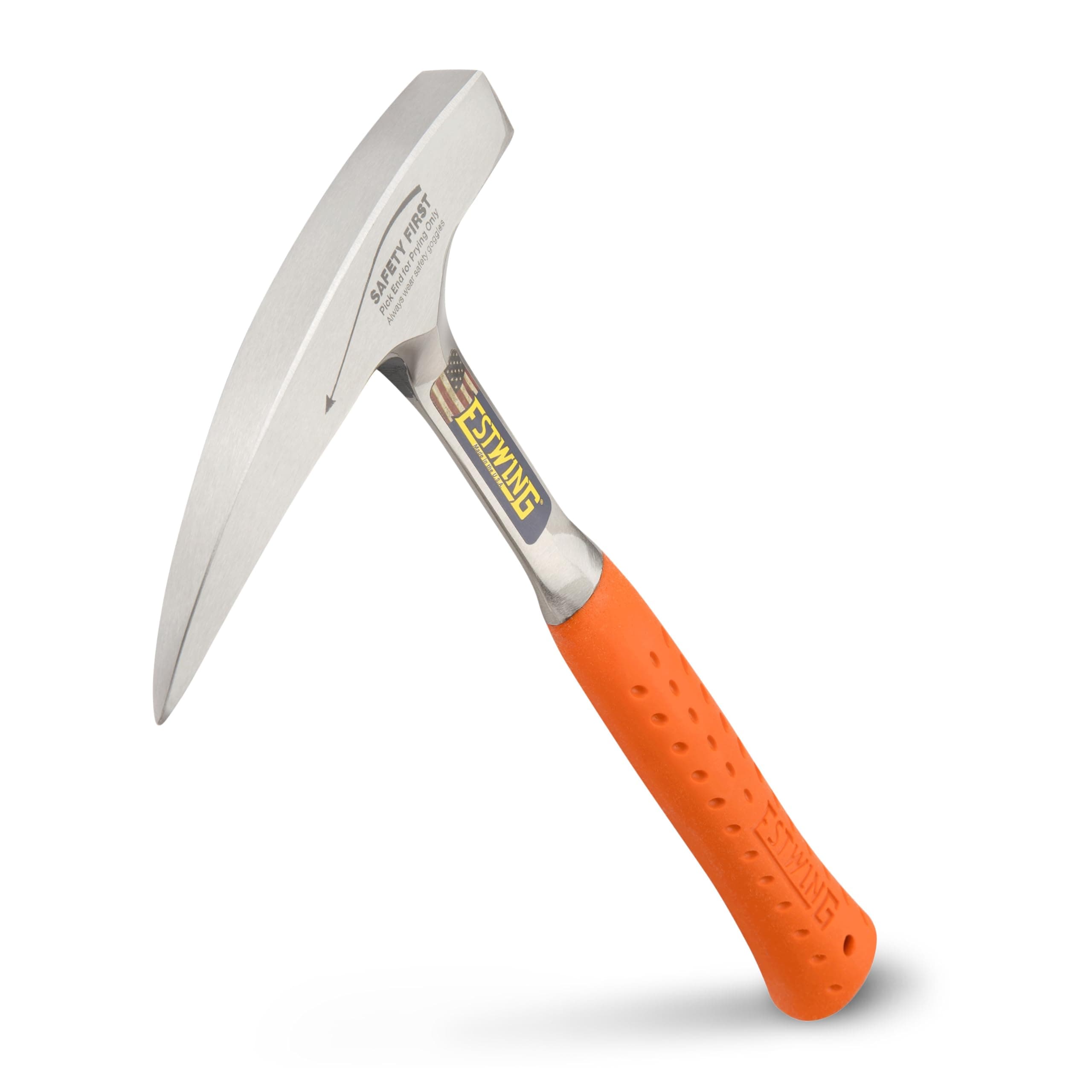 ESTWING Rock Pick - 22 oz Geological Hammer with Pointed Tip & Shock Reduction Grip - EO-22P
