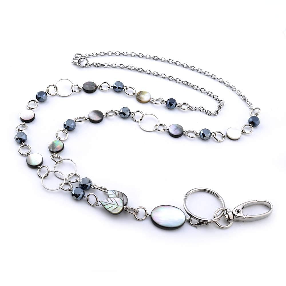 LUXIANDA elegance Badge Lanyards ID Necklaces ID Badge Holder for,nurses and other OL Stainless steel chain