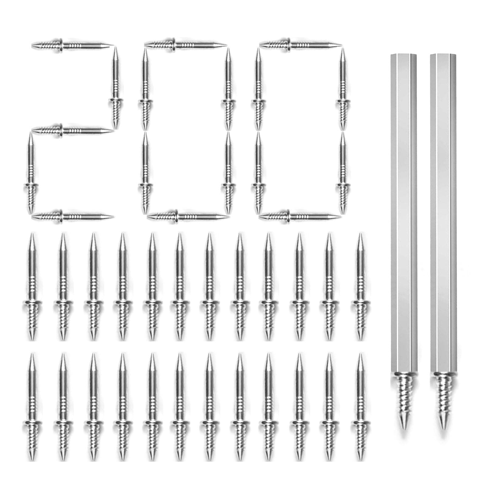 Ellxen 200 pcs Double Head Skirting Thread Seamless Nail,Double-Headed Nails,Hidden Nails for Veneer,Skirting Line Special Hidden Nails Flat Head Furniture Nails for Furniture Sofa Headboards