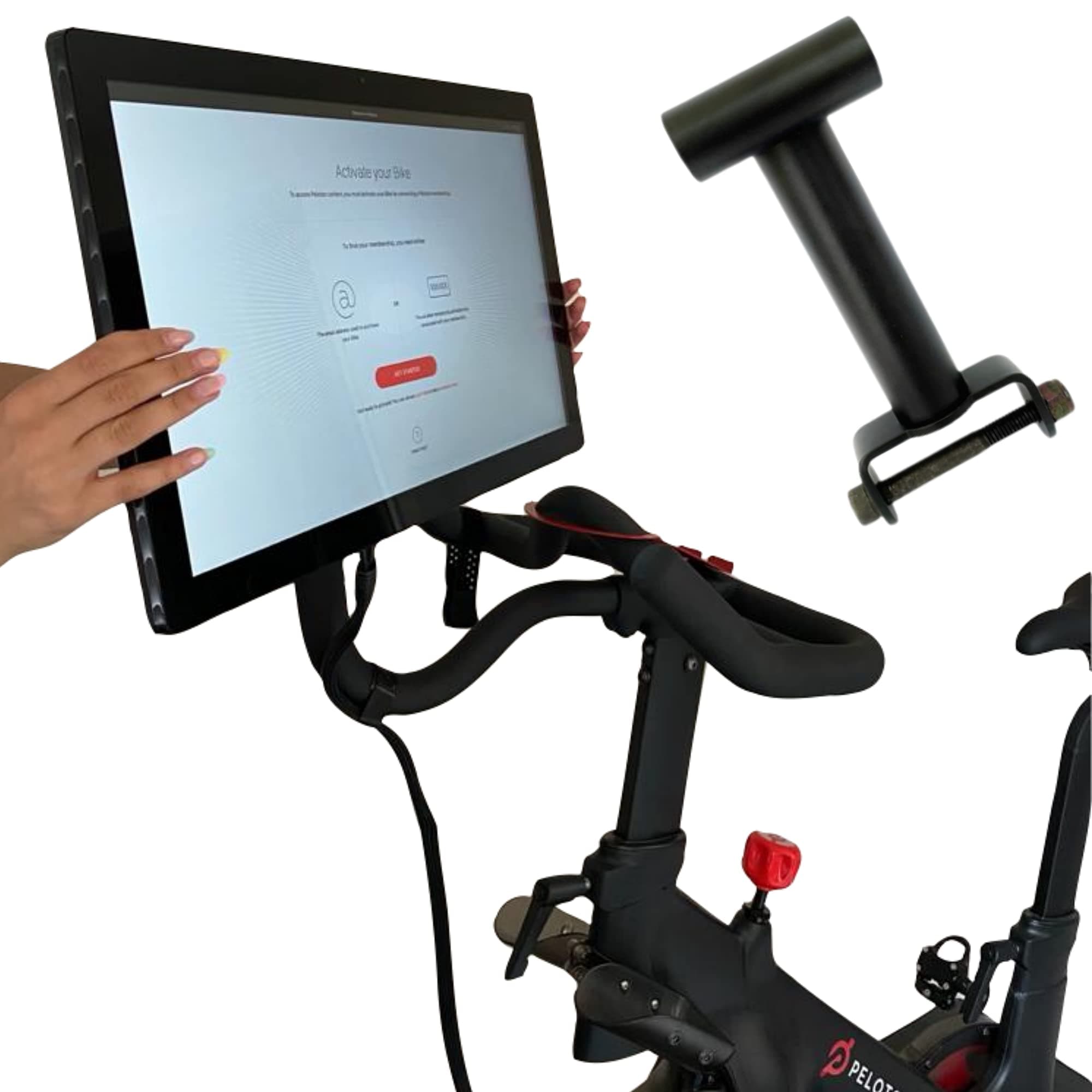 PELOGADGET SWIVEL | Pivot for Original Peloton Bike | Twist SWIVEL & Angle Your Peloton Screen | Peloton Accessories | Rotate the Peloton Screen 360 Degrees