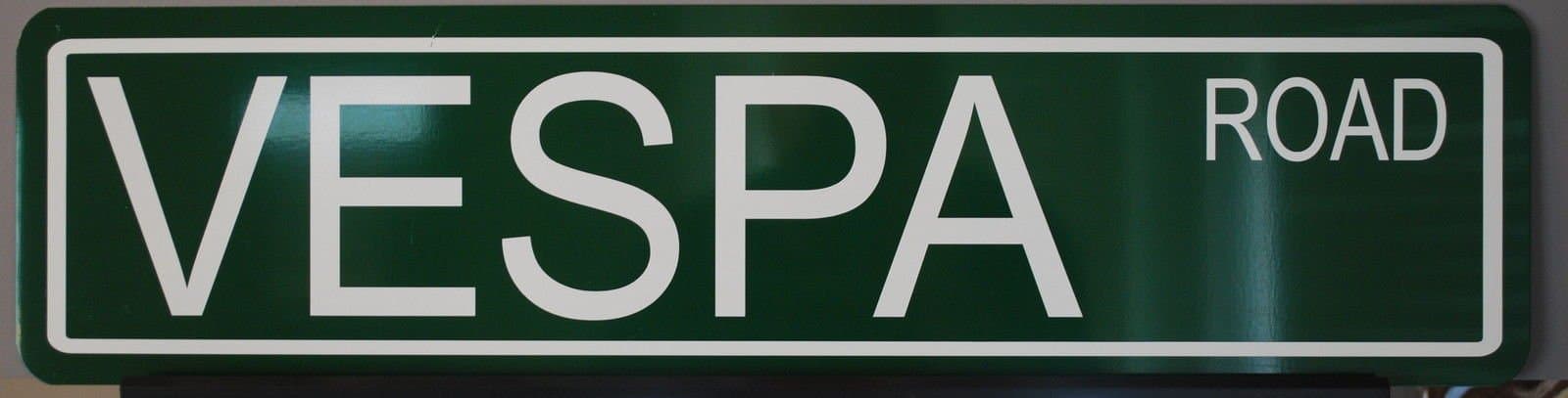 VESPA ROAD Metal Street Sign 6x24 Italian Italy Motor Scooter Moped Motorbike Icon Transportation Collection Bar Garage Man Cave Restaurant Shop Office Home Vintage Retro Novelty Wall Art Gift