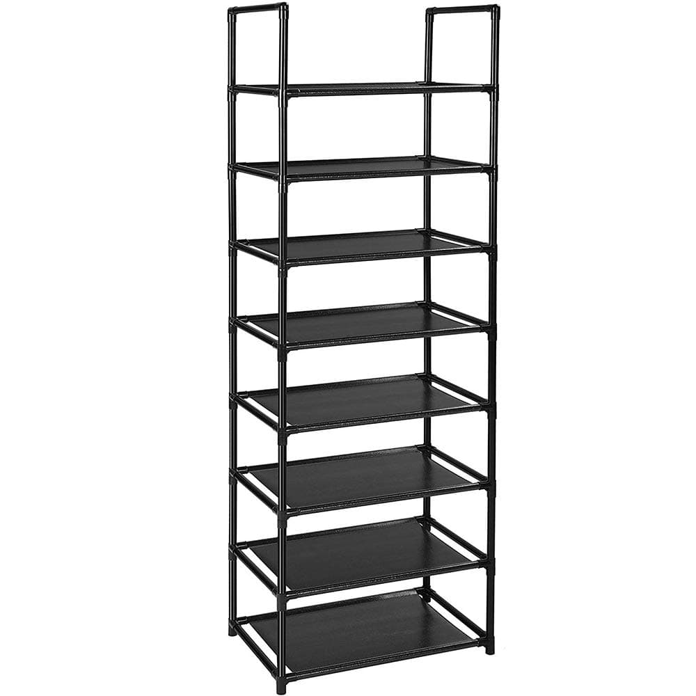 barsone Shoe Rack 8 Tiers, 16-20 Pairs Shoe Organizer Storage Shelf Stand Tower Shoe Rack, Space Saving Shoe Shelves Narrow Free Standing Shoe Rack for Closet Entryway Hallway Apartment Garage