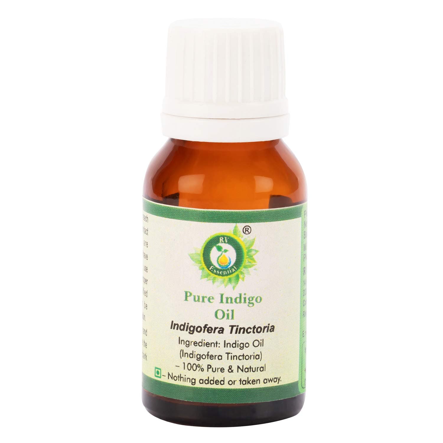 Indigo Oil | Indigofera Tinctoria | for Hair | for Body | for Massage | Pure Indigo Oil | 100% Pure Natural | 100ml | 3.38oz by R V Essential
