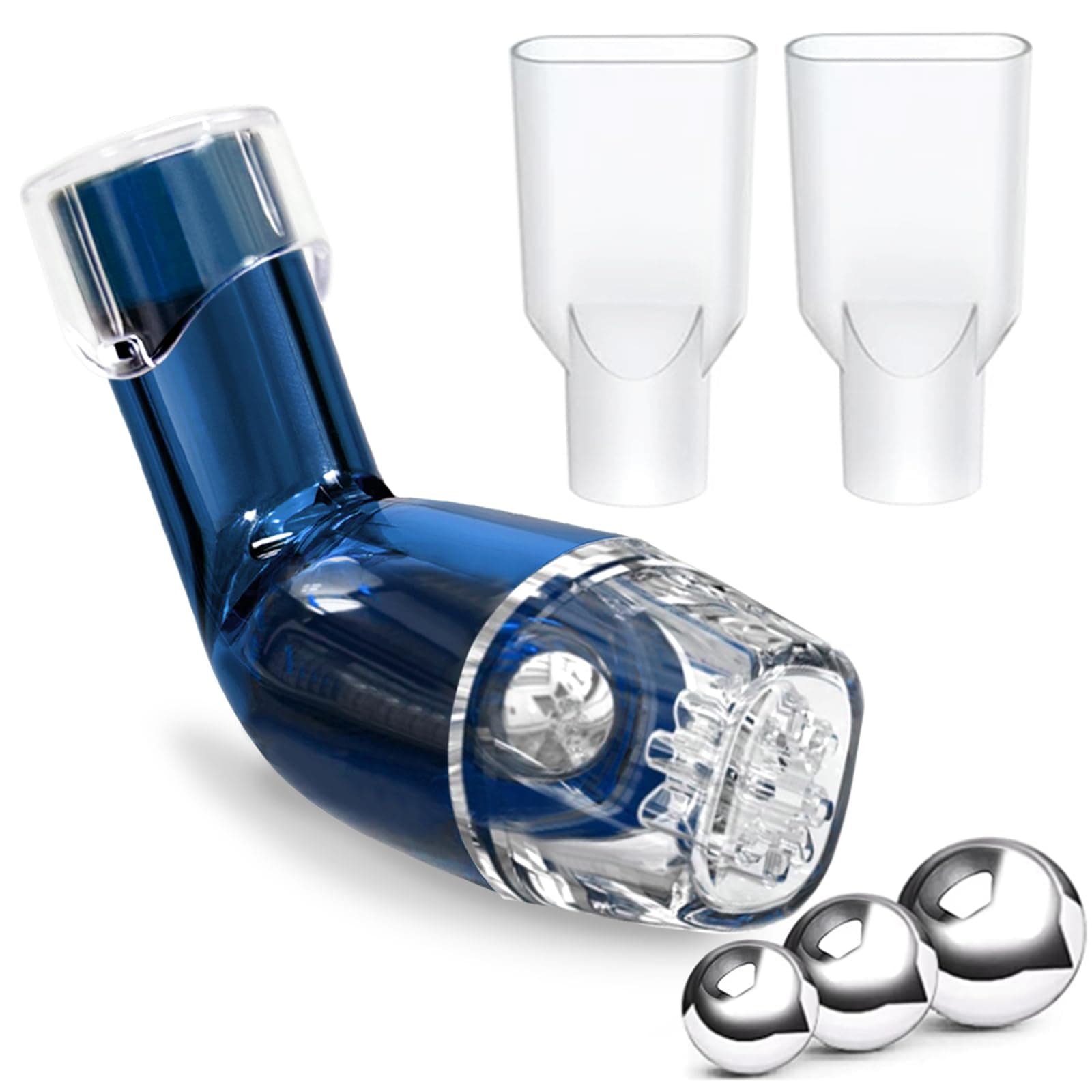 Flutter Valve Breathing Exercise Device for Lungs, Portable Lung Exerciser & Mucus Clearance Device, Adjustable Resistance for Mucus Removal