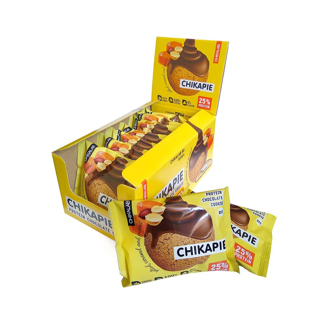Chikalab Chika Pie - Peanut Butter Flavour - 1 box - 9 Cookies (60 gms each)