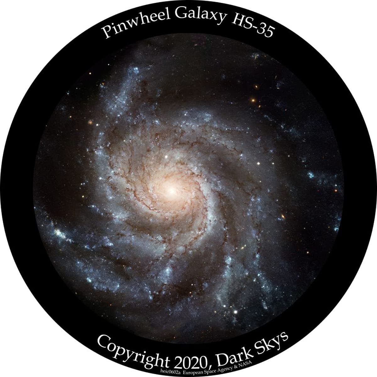 Pinwheel Galaxy Disc for Homestar Flux Home Planetarium, (HS-35)