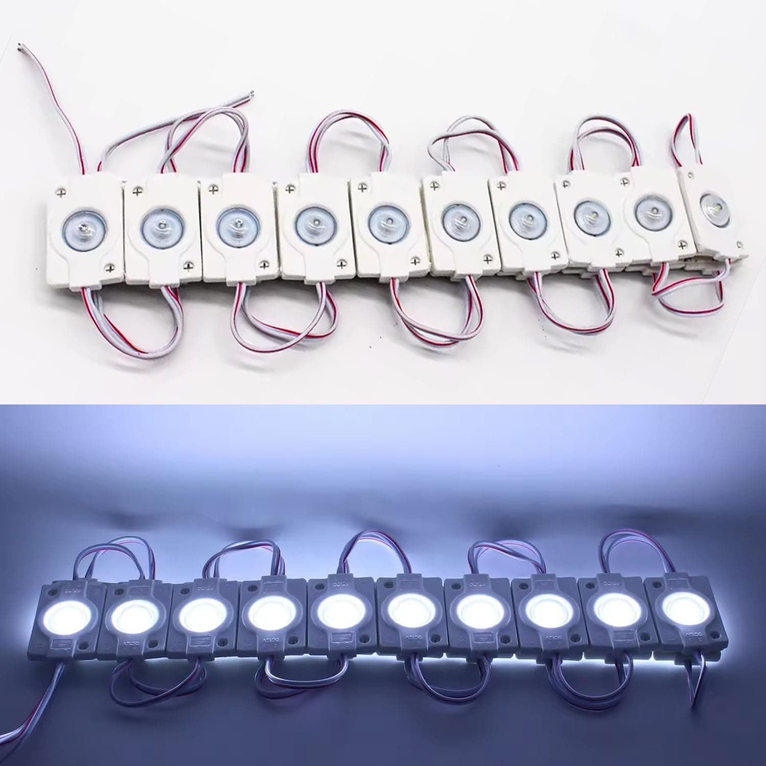 LED Module Replacement Lights for Inflatables with Self Adhesive Pad 20Pcs 3030SMD 1LED IP65- Ideal for Yard Holiday Inflatables, Christmas Blowups,Advertising Signs,Cabinet(White Light)