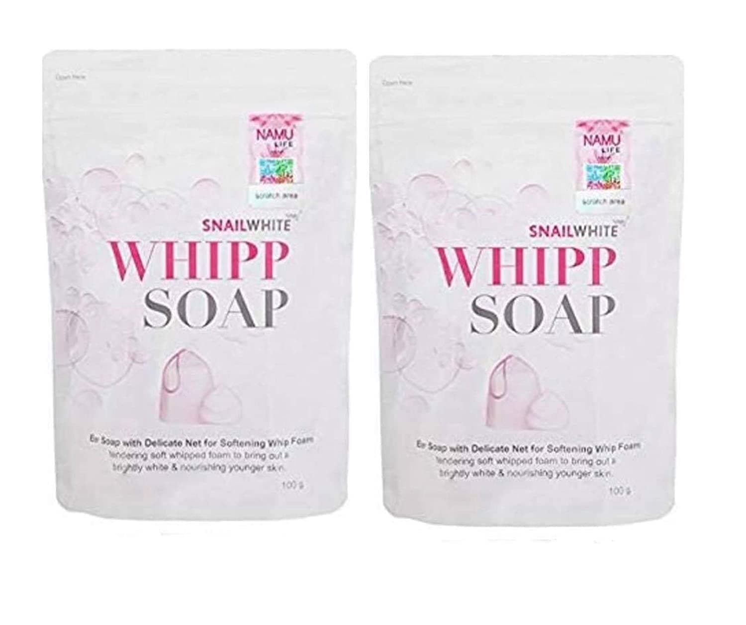DOK MAI (Pack of 2) Snail Whipp Soap by Namu Life, 100g Each