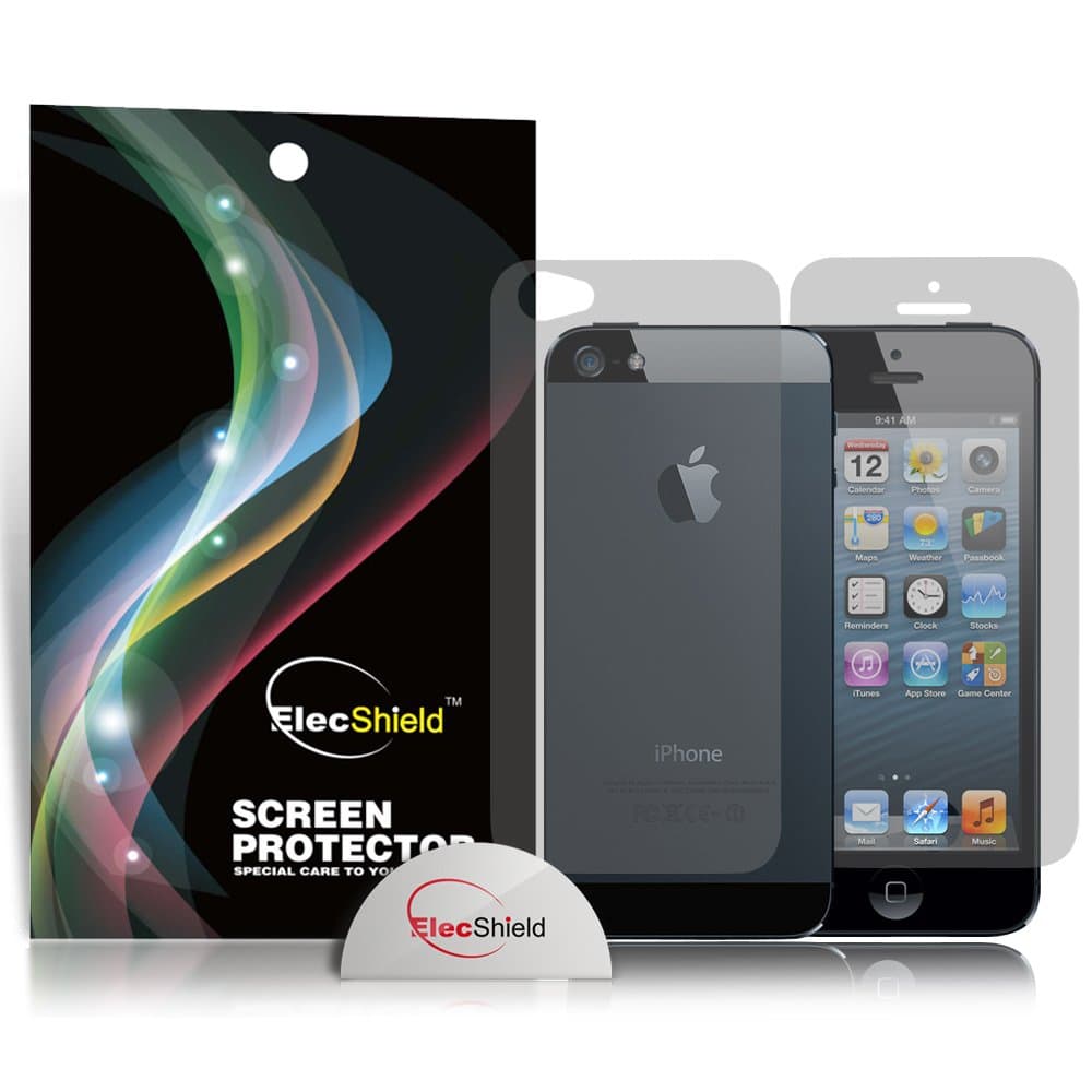 ElecShiled Premium Screen Protectors for Apple iPhone 5 / 5S 6x Front & 6x Back / Rear - Value Pack of 6 (Ultra Clear)
