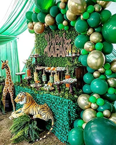 2021 Jungle Safari Theme Party Supplies, 110 PCS Balloon Garland Kit, Favors for Kids Boys Birthday Baby Shower Decor, Balloons for Parties, Christmas Party Birthday Balloons Decorations