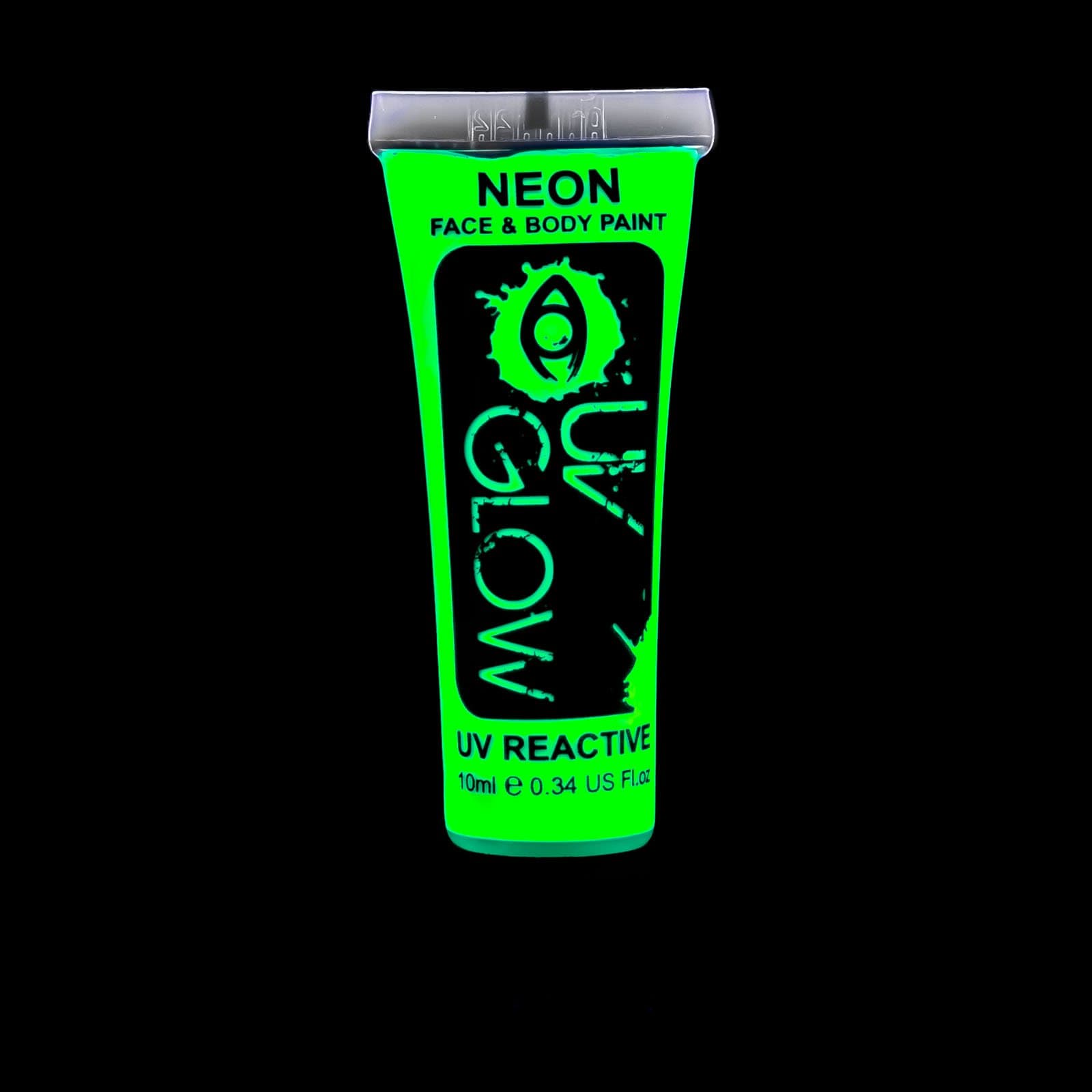 UV Glow Neon Face and Body Paint - 1x 10ml Green