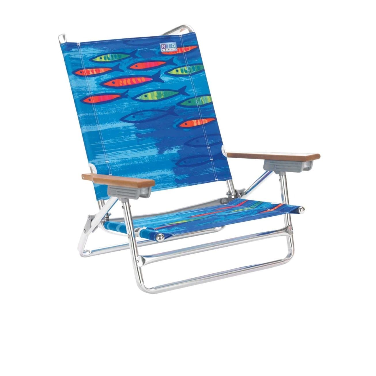 Ace Trading SC590C-ACE "Rio Brands" 5 Position LAY Flat Chair, Gulf Stream Blue