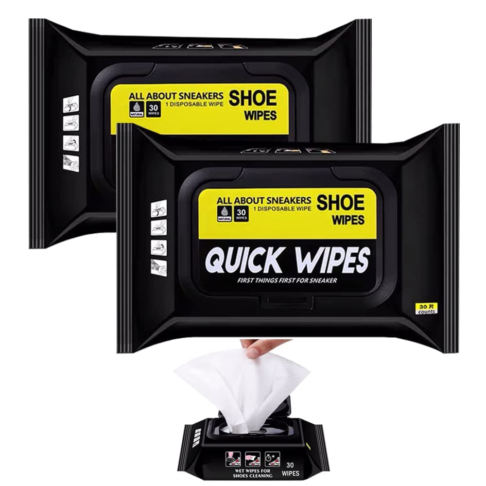 Shoe Wipes - Disposable Sneaker Cleaner Wipes, Quick Wipe Shoe Cleaner for Sneakers No Wash Sports Shoes Instant Wipes, Deep Cleaning and Maintenance(1 Pack 30PCS)