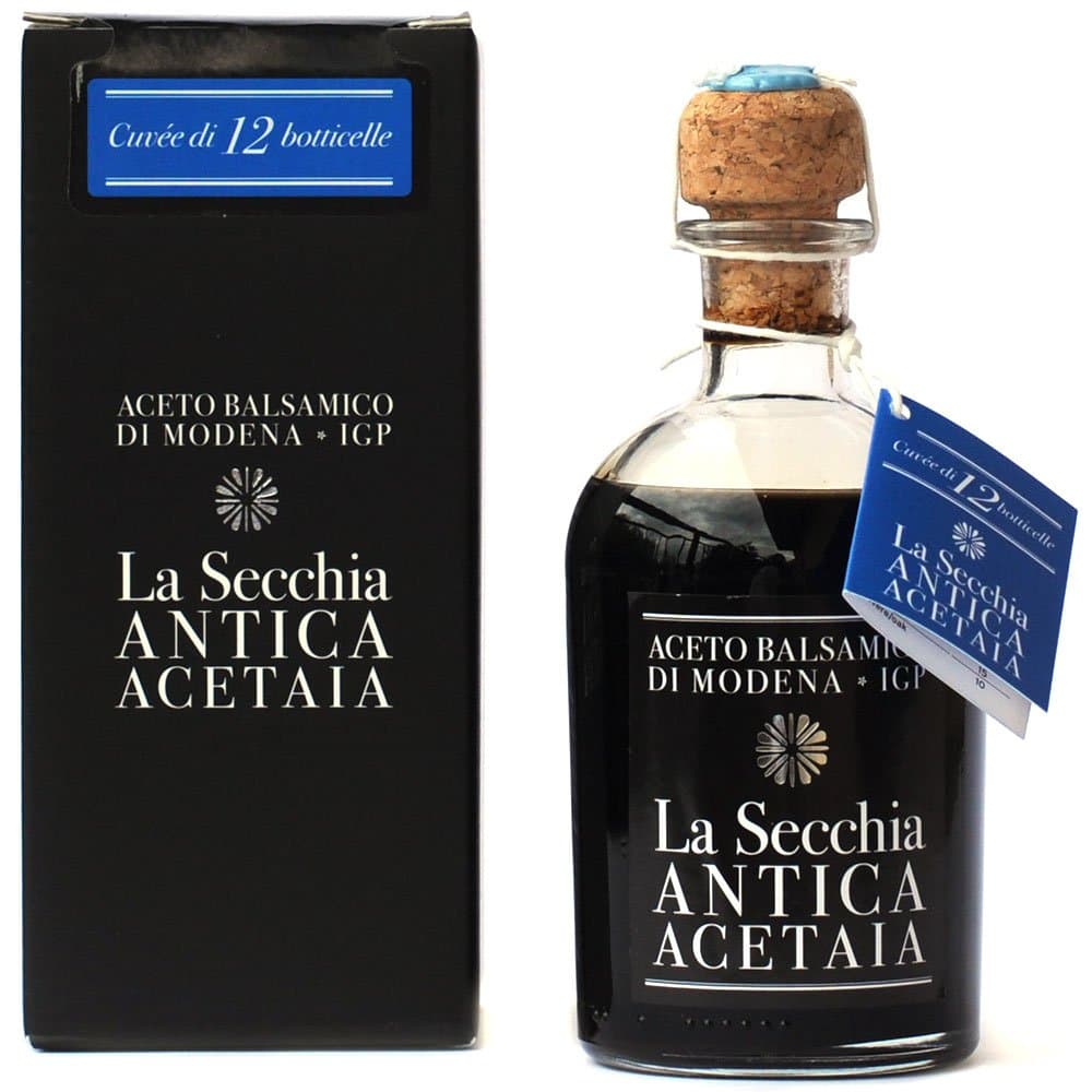 Balsamic Vinegar from Modena Aged in 12 Barrels I.G.P. Certfied by La Secchia 250ml - Italian Gourmet Del