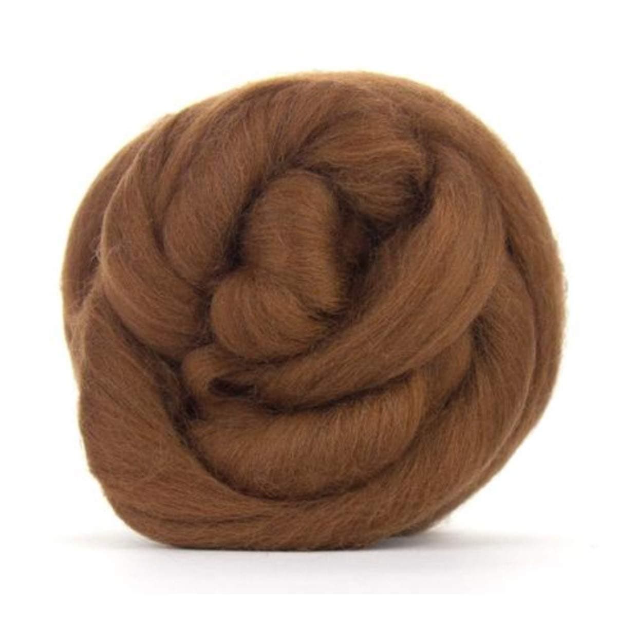 Medium Brown Merino Wool roving/Tops - 50gm. Great for Wet Felting/Needle Felting, and Hand Spinning Projects.
