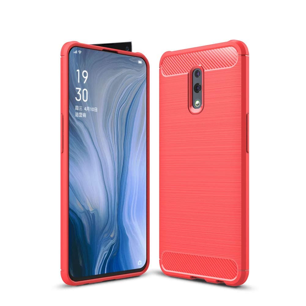 XMTON OPPO Reno 6.4" Case,Premium Ultra Slim Soft TPU Backcover Anti-scrathch Anti-slip Protection Case for OPPO Reno Smartphone (Red)