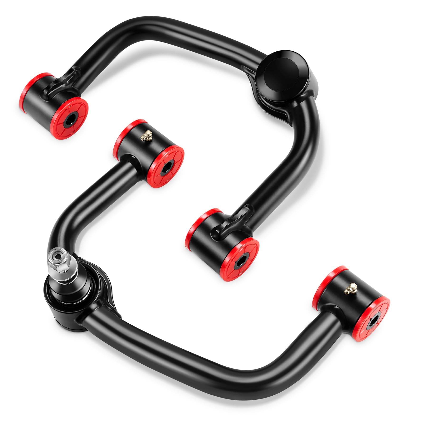 dynofit 2-4" Upper Control Arms Compatible with 2004-2020 Ford F150, Front Extended Upper Control Arms for F150, Alignment Lift 2 to 4 inch, Suspension Kit Tubular Control Arms, Set of 2Pcs, Black