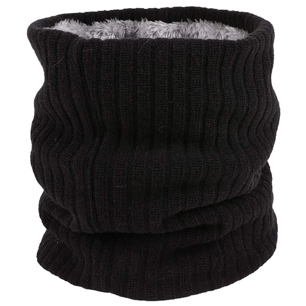Fleece Neck Warmer Thermal Snoods Unisex Thick Winter Cold Weather Knitted Circle Scarf for Cycling Motocycle Sports